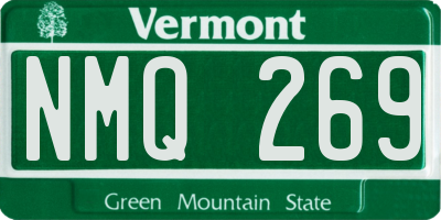 VT license plate NMQ269