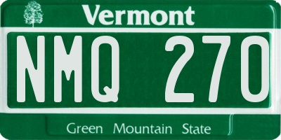 VT license plate NMQ270