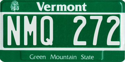 VT license plate NMQ272