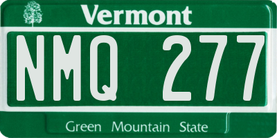 VT license plate NMQ277