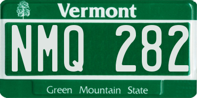 VT license plate NMQ282