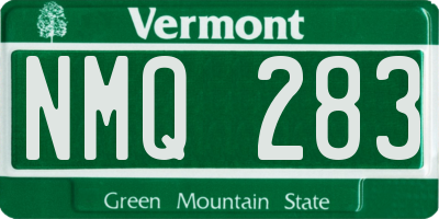 VT license plate NMQ283