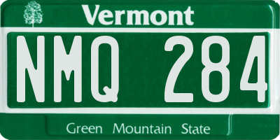VT license plate NMQ284