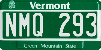 VT license plate NMQ293