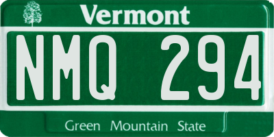 VT license plate NMQ294