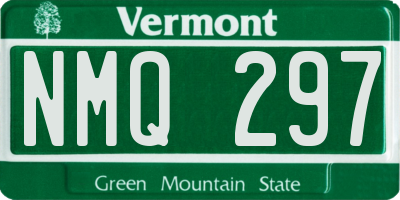 VT license plate NMQ297