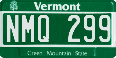 VT license plate NMQ299