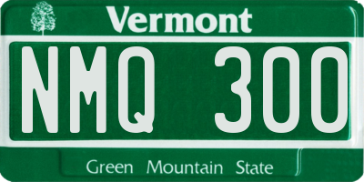 VT license plate NMQ300