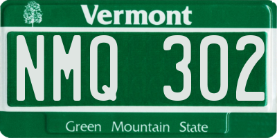 VT license plate NMQ302