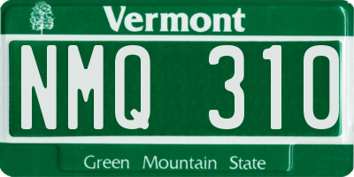 VT license plate NMQ310