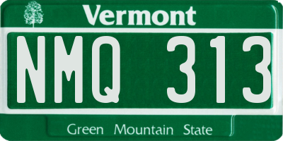 VT license plate NMQ313
