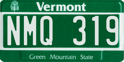 VT license plate NMQ319