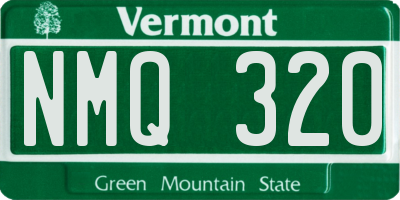 VT license plate NMQ320