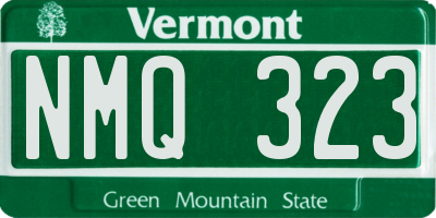 VT license plate NMQ323