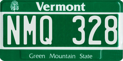 VT license plate NMQ328