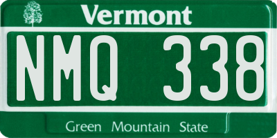 VT license plate NMQ338