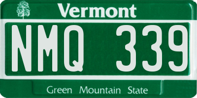 VT license plate NMQ339