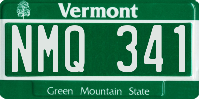 VT license plate NMQ341