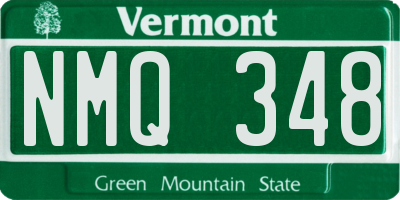 VT license plate NMQ348