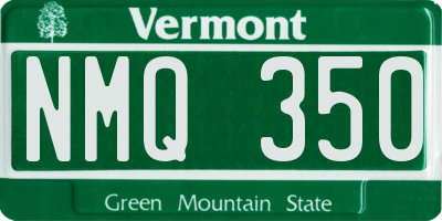 VT license plate NMQ350