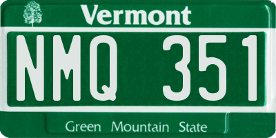 VT license plate NMQ351