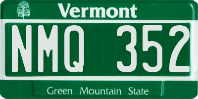 VT license plate NMQ352