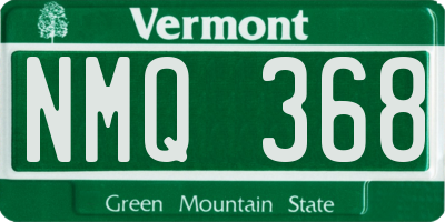 VT license plate NMQ368