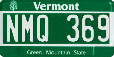 VT license plate NMQ369