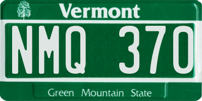 VT license plate NMQ370