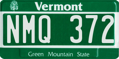 VT license plate NMQ372