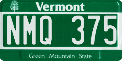 VT license plate NMQ375