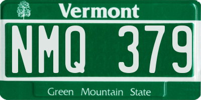 VT license plate NMQ379