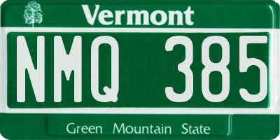 VT license plate NMQ385