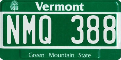 VT license plate NMQ388