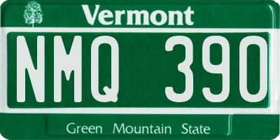 VT license plate NMQ390