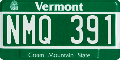 VT license plate NMQ391