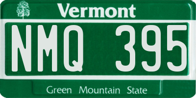 VT license plate NMQ395