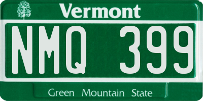 VT license plate NMQ399