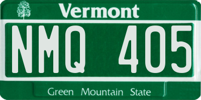 VT license plate NMQ405