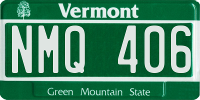 VT license plate NMQ406