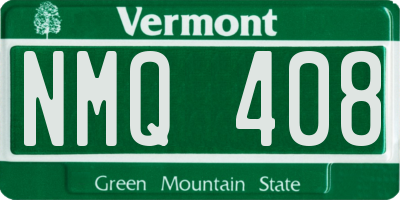 VT license plate NMQ408