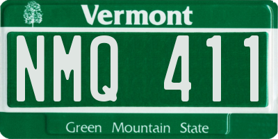 VT license plate NMQ411
