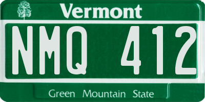 VT license plate NMQ412