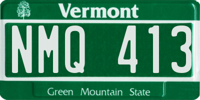 VT license plate NMQ413