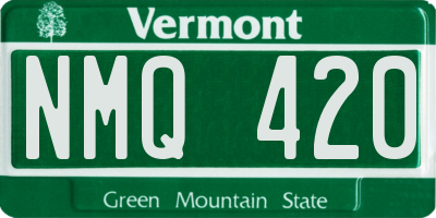 VT license plate NMQ420