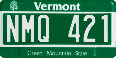 VT license plate NMQ421