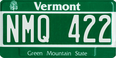 VT license plate NMQ422