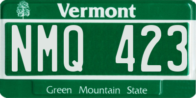 VT license plate NMQ423
