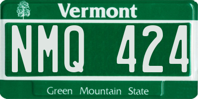 VT license plate NMQ424