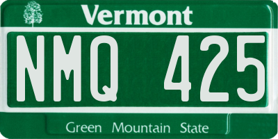 VT license plate NMQ425